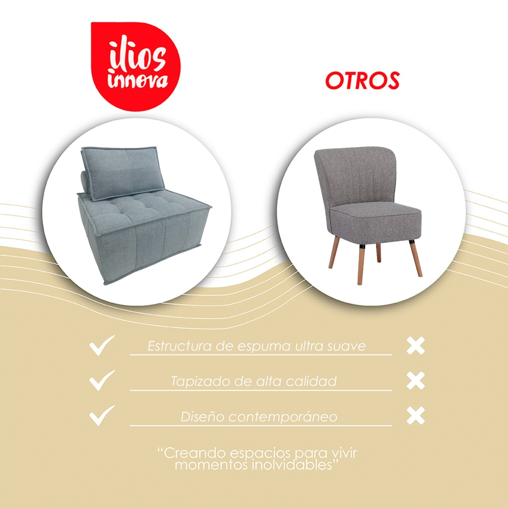 Sofá Turín Gris Individual