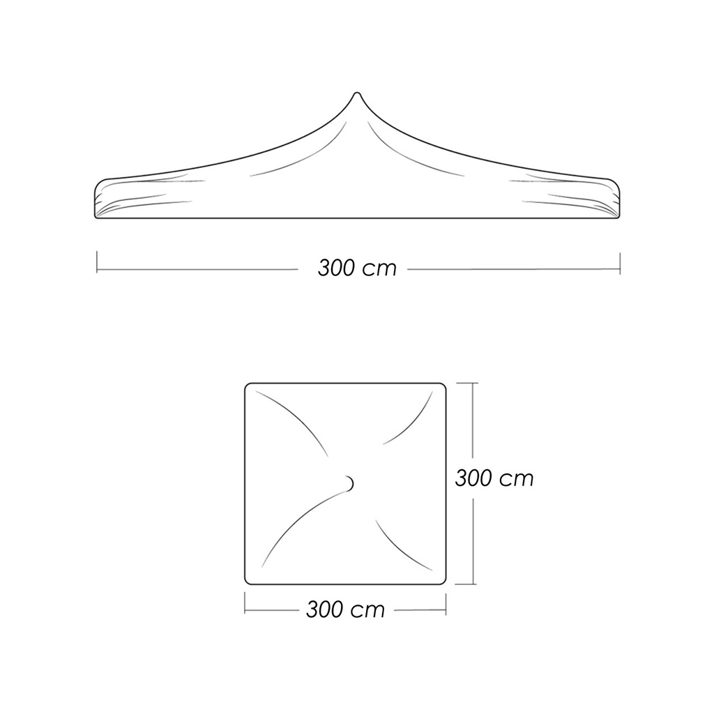 Lona 3x3 600D Amarilla