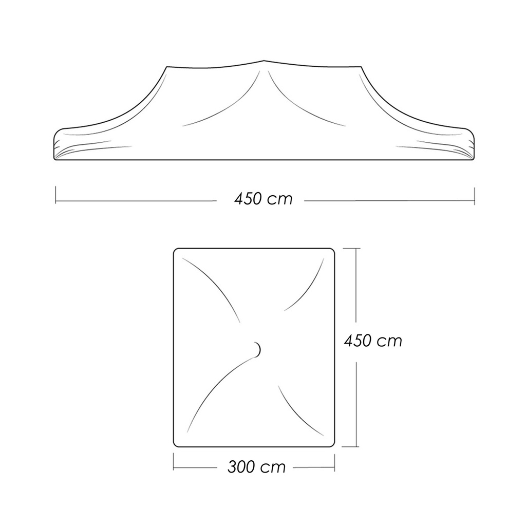 Lona 3x4.5 600D Roja