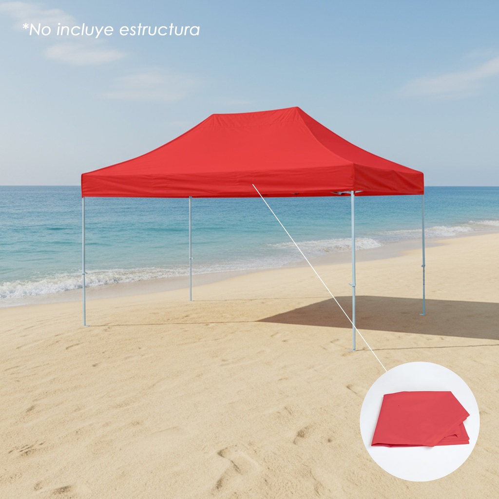 Lona 3x4.5 600D Roja