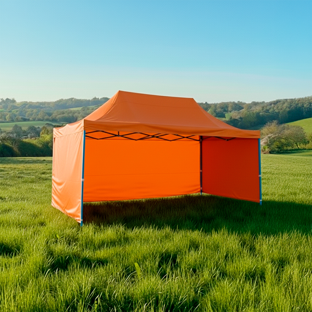 Toldo Plegable 3x4.5 con Paredes Naranja