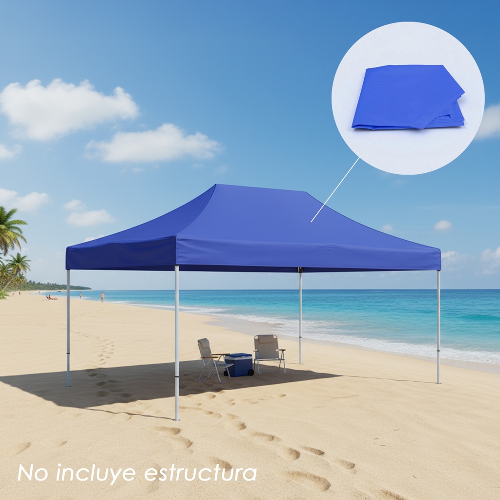 Lona 3x4.5 600D Azul