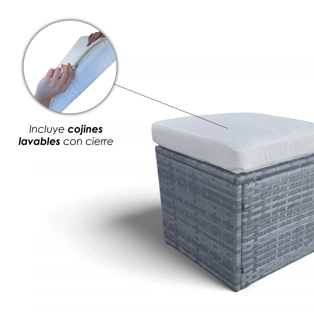 Sala Comedor para jardín Esquinera color Gris