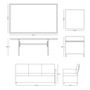 Sala Comedor para jardín Esquinera Ilios Innova color café