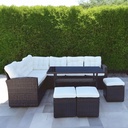 Sala Comedor para jardín Esquinera Ilios Innova color café