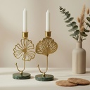 4 Portavelas Color Dorado