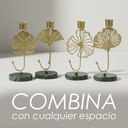 4 Portavelas Color Dorado