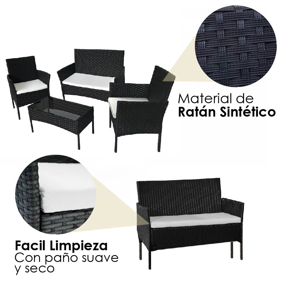 Sala de jardín (Negro con blanco)