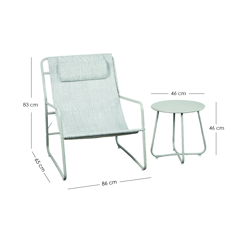 Sala de jardín de 3 pzs Blanco