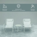 Sala de jardín de 3 pzs Blanco