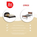 Base Con Cabecera Cama-9572 de Madera King Color Negro