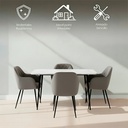 Comedor de Mármol con Sillas Grises