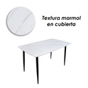 Comedor de Mármol con Sillas Grises