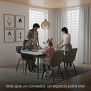 Comedor de Mármol con Sillas Grises