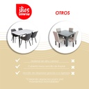 Comedor de Mármol con Sillas Grises