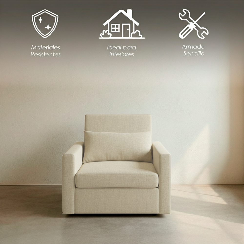 Sofá Cama Individual Malta Beige