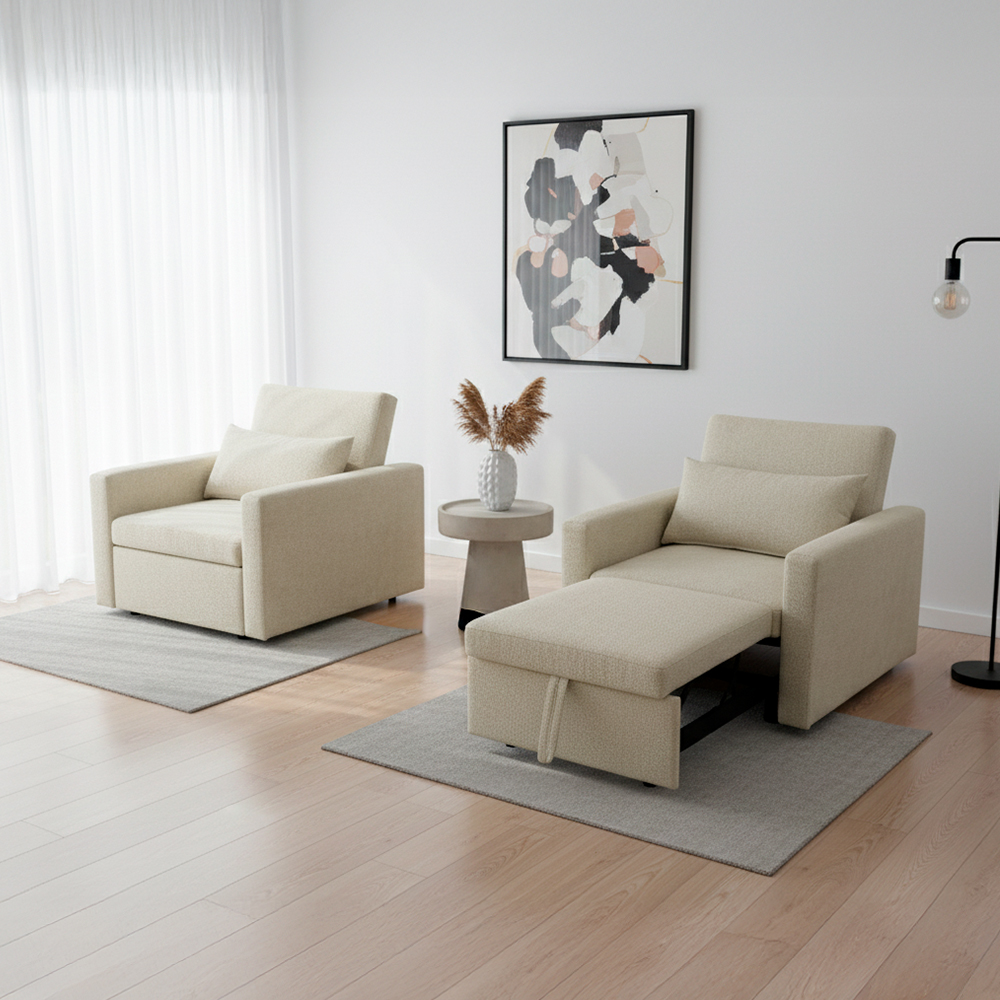 Sofá Cama Individual Malta Beige