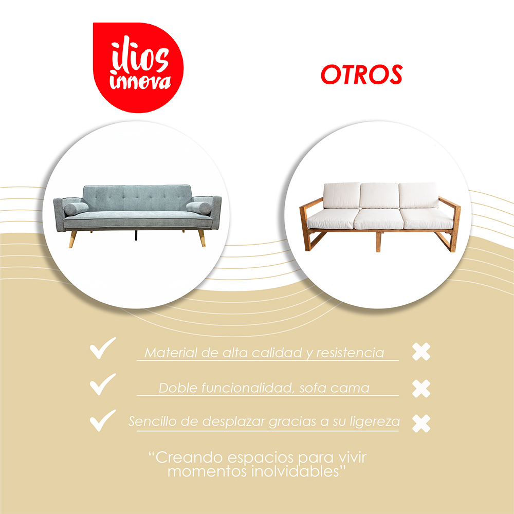 Sofá Cama Marin Gris