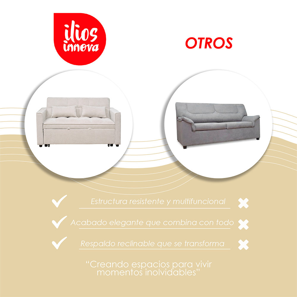  Sofá Cama Nova Beige