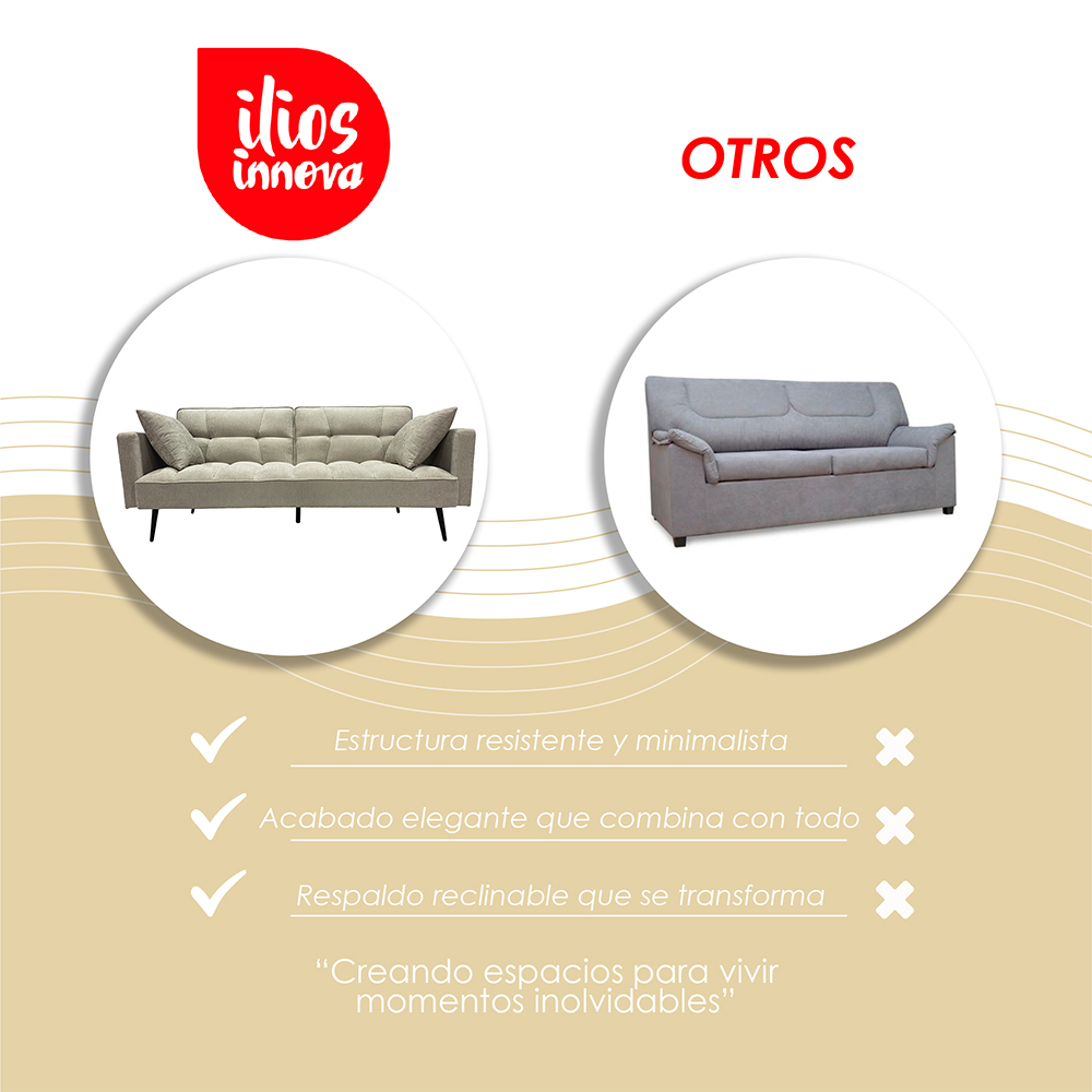 Sofá Cama Zen Gris