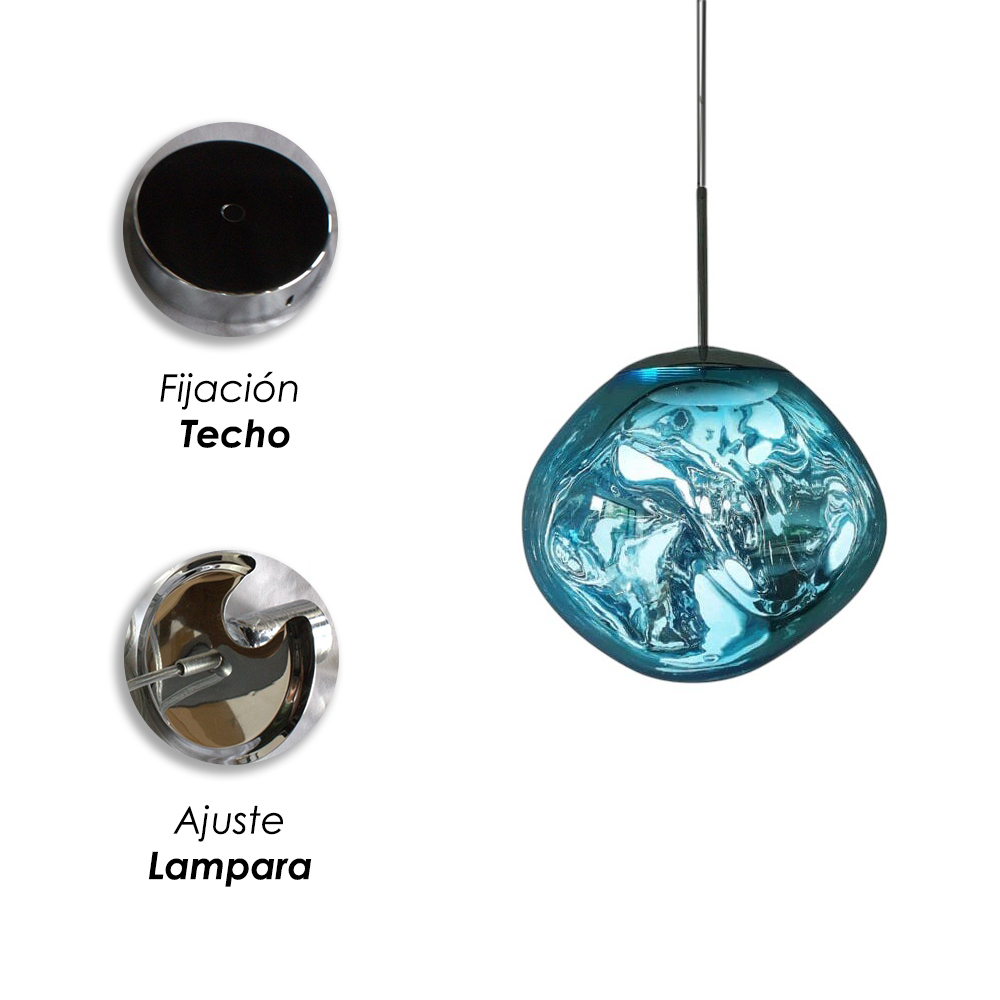Lámpara Colgante Lava 20 Color Azul