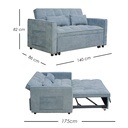 Sofá Cama Nova Azul