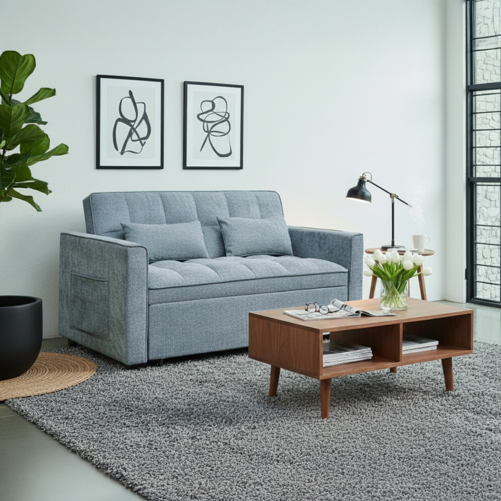 Sofá Cama Nova Azul