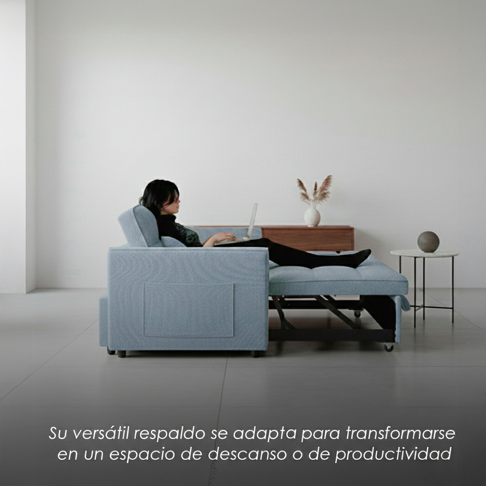 Sofá Cama Nova Azul