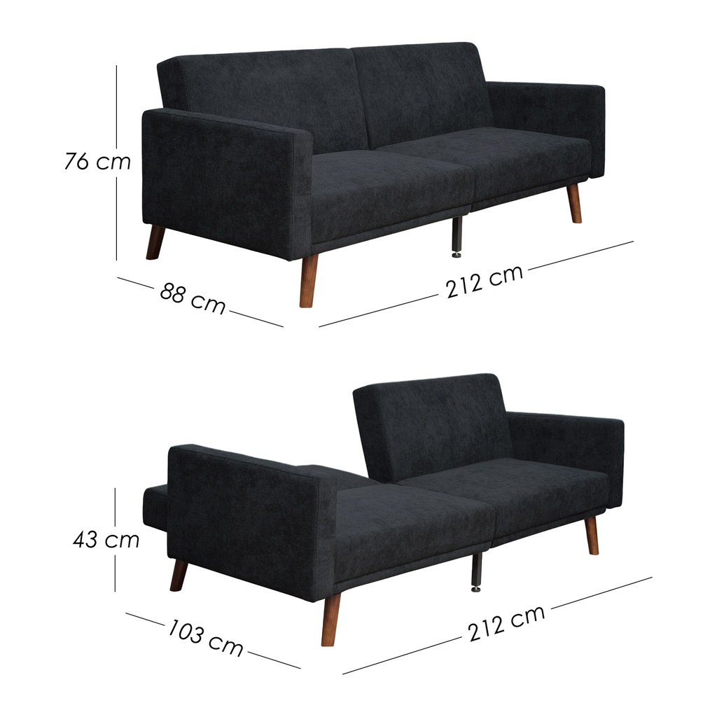 Sofá Cama Aren Negro