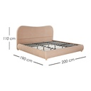 Base con Cabecera 3861 Beige King Size