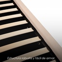 Base con Cabecera 3861 Beige Matrimonial