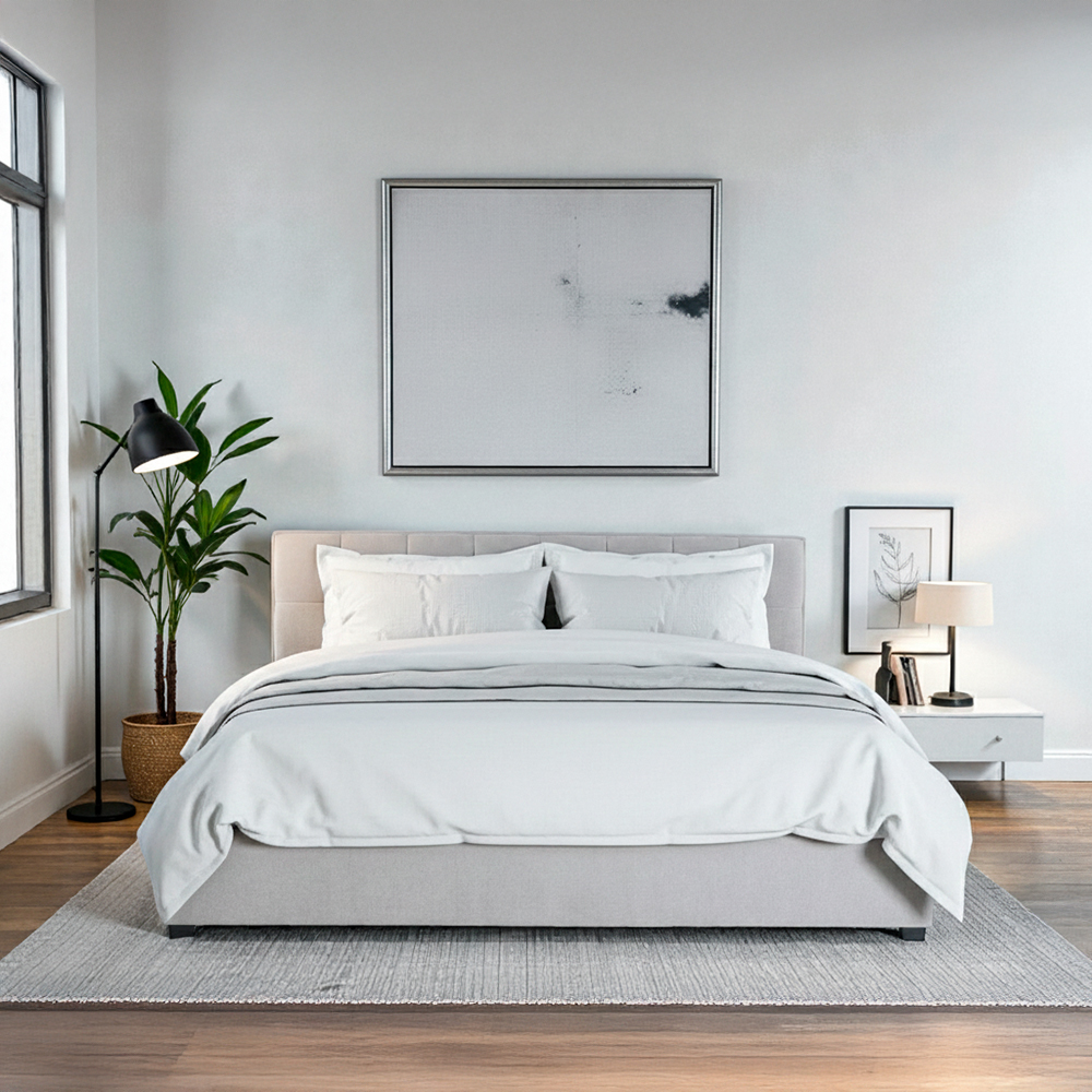 Base con Cabecera 5460 Gris King Size 