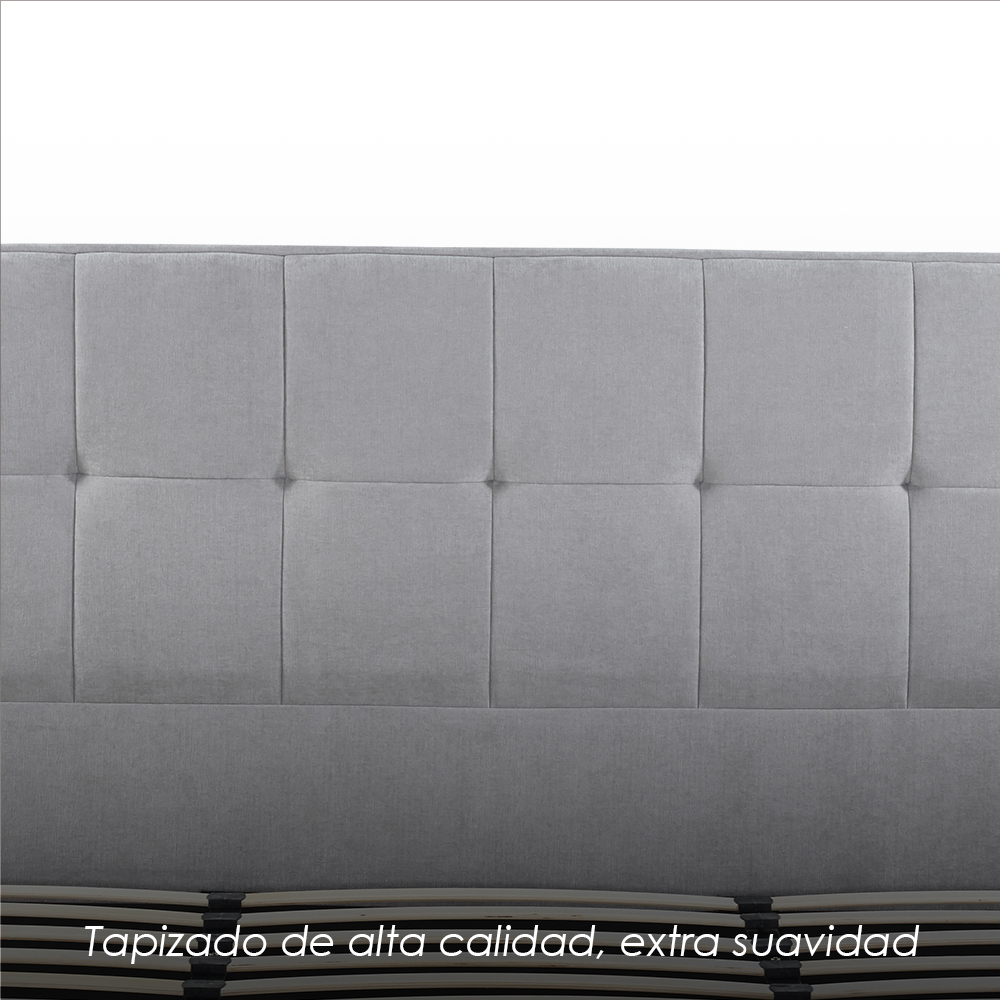Base con Cabecera 5460 Gris King Size 