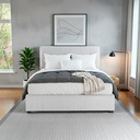 Base con Cabecera 5460 Gris Matrimonial