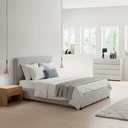 Base con Cabecera 5460 Gris Matrimonial