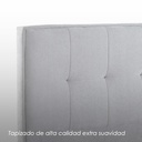 Base con Cabecera 5460 Gris Matrimonial