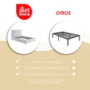 Base con Cabecera 5460 Gris Matrimonial