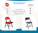 4 Sillas Plegables Rojo con Negro