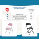 4 Sillas Plegables Rosa