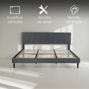 Base con Cabecera 5465 Negro King Size