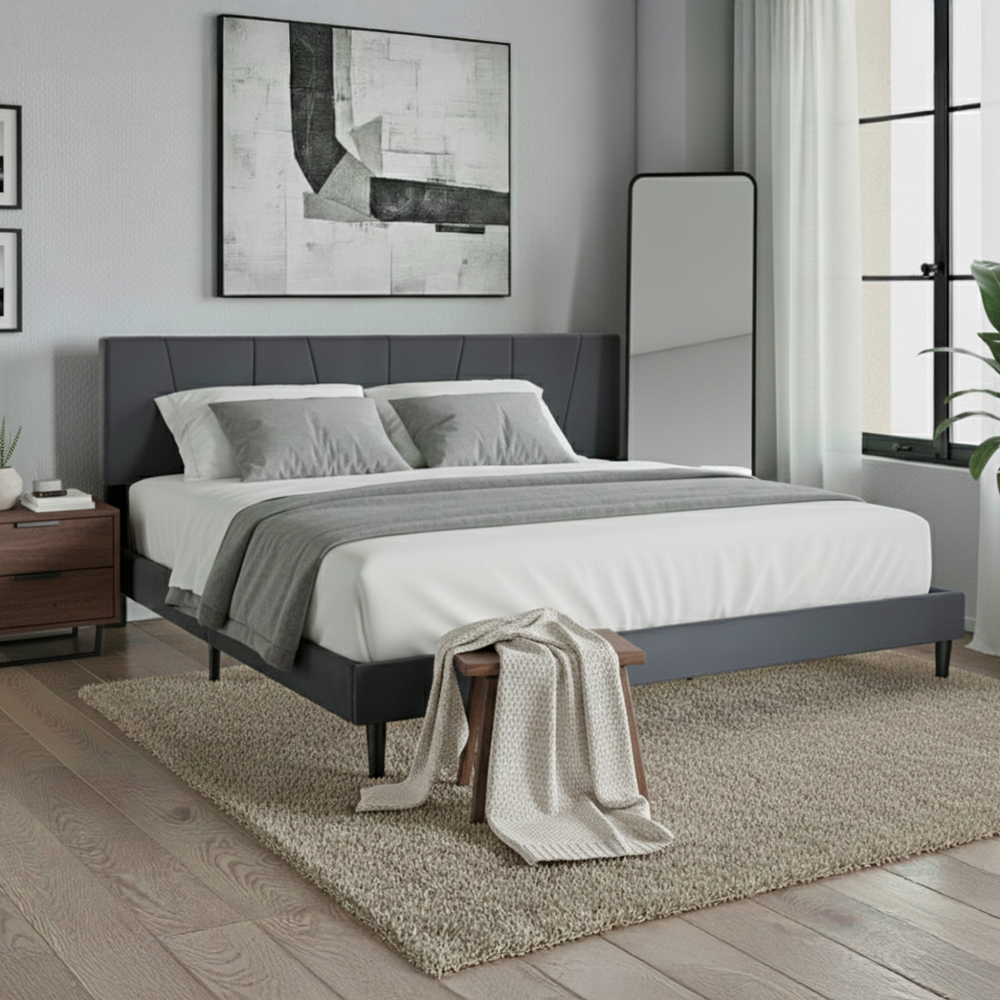 Base con Cabecera 5465 Negro King Size