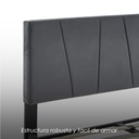 Base con Cabecera 5465 Negro King Size