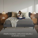 Base con Cabecera 5465 Negro King Size