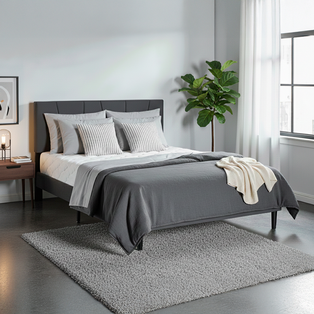 Base con Cabecera 5465 Negro Matrimonial