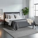 Base con Cabecera 5465 Negro Matrimonial