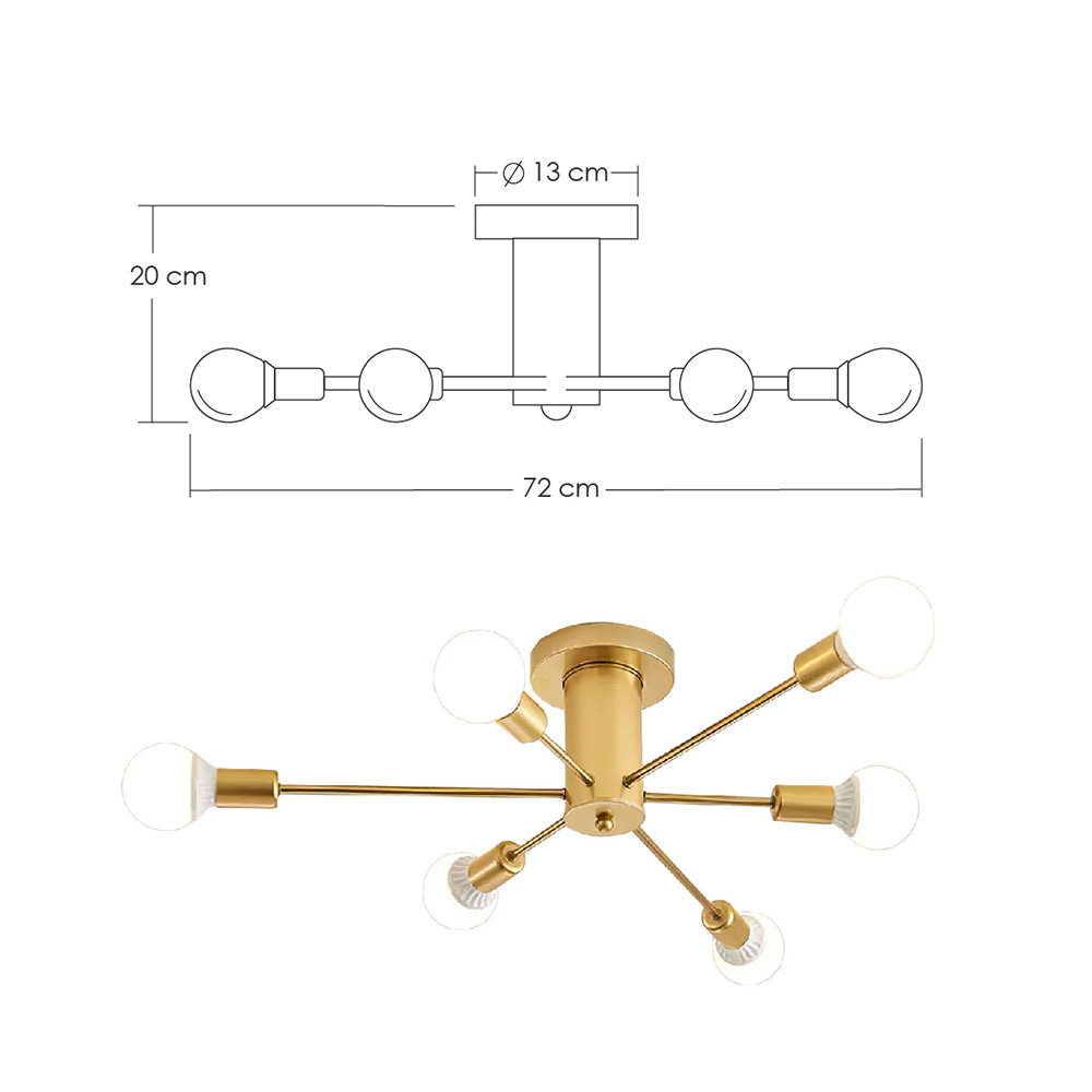 Lámpara colgante 2246 6 G
