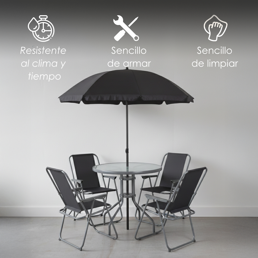 Comedor de Exterior Jardín 6 Piezas