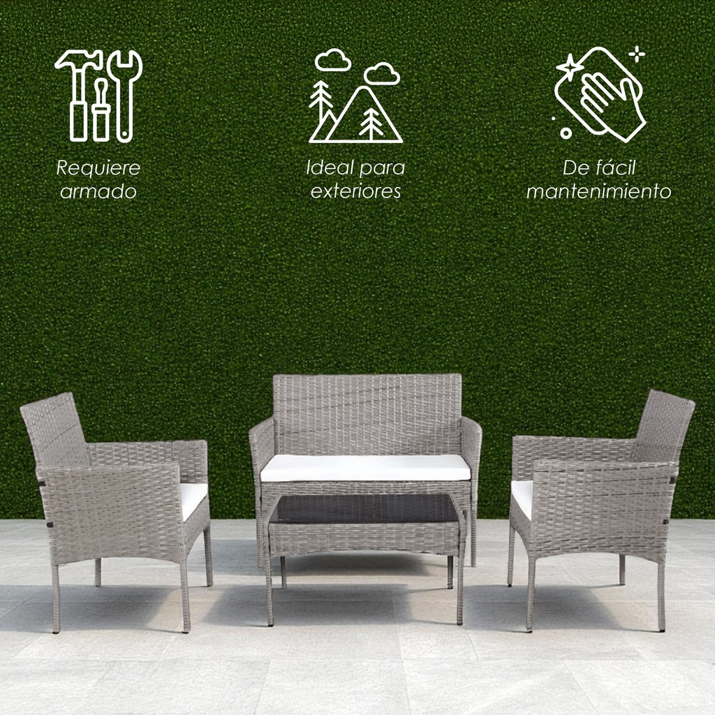 Sala de jardín (Gris con gris)