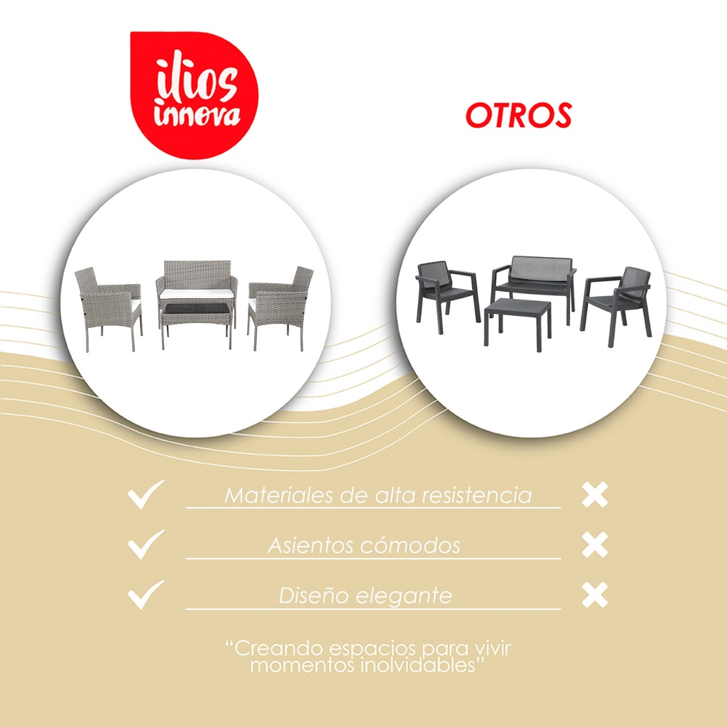 Sala de jardín (Gris con gris)