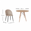 Mesa Comedor Redonda Oslo Madera con 4 sillas Rolet